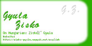 gyula zisko business card